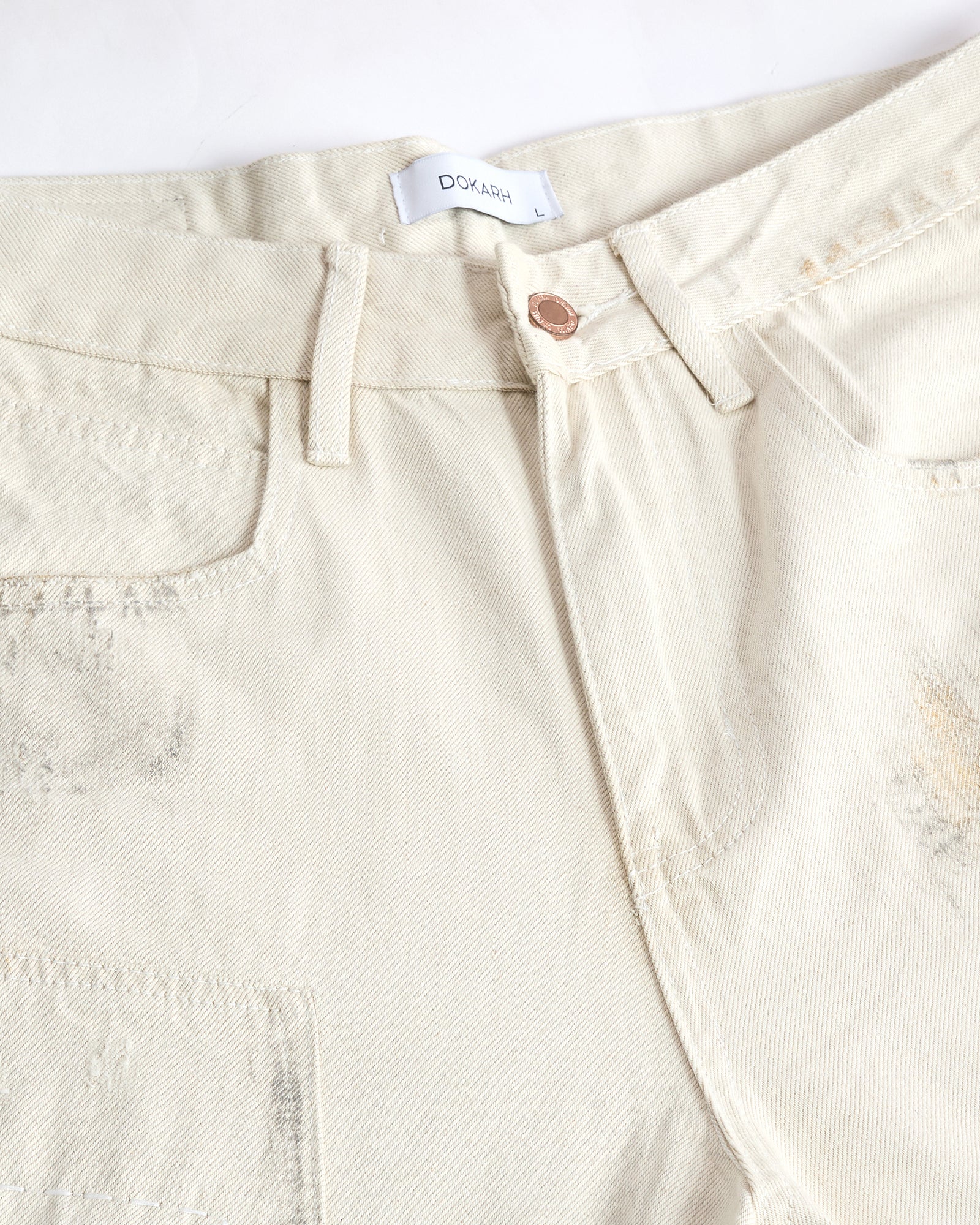 STRAIGHT-LEG JEANS WITH PATCHWORK DETAIL