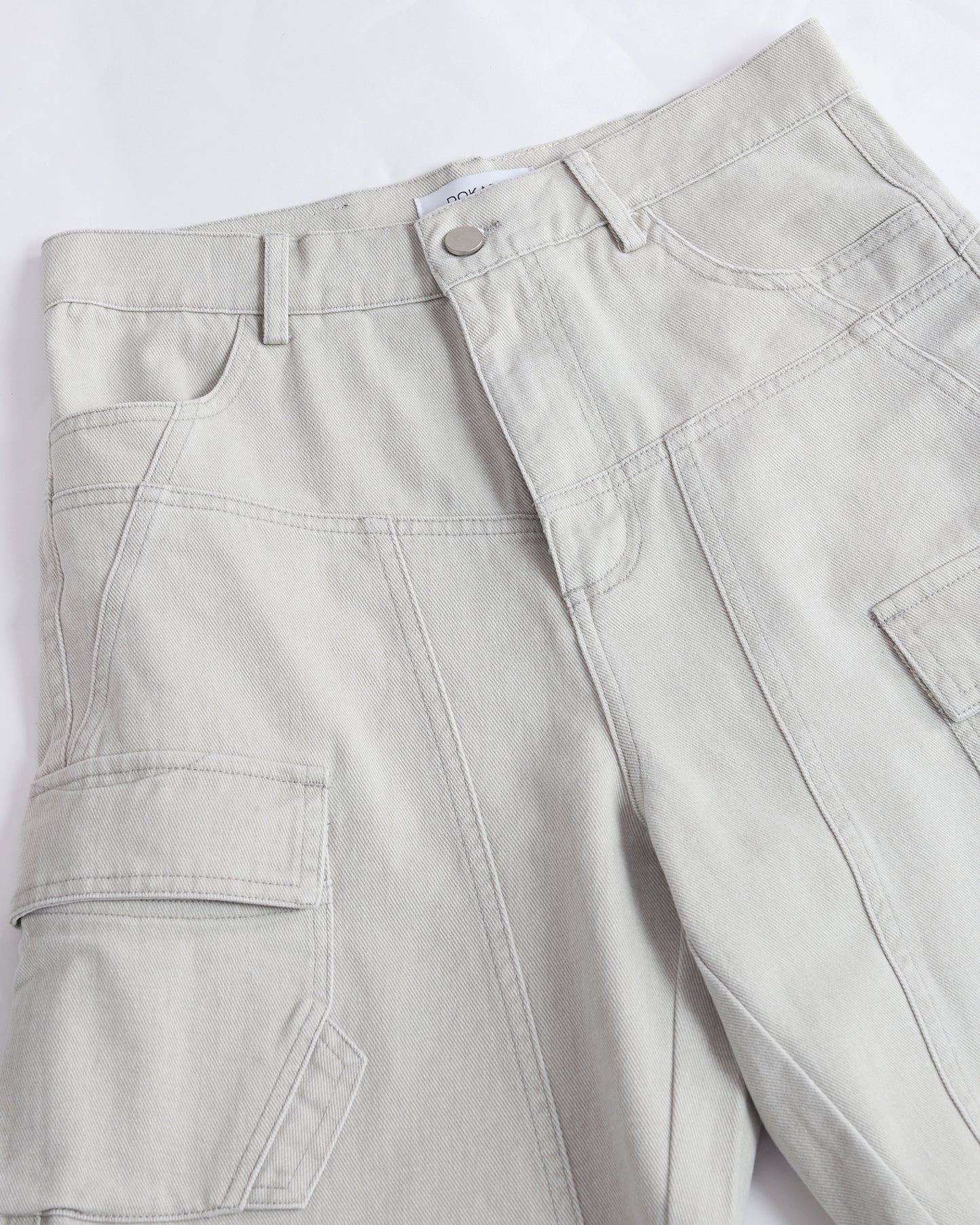 WASHED GREY CARGO SHORTS