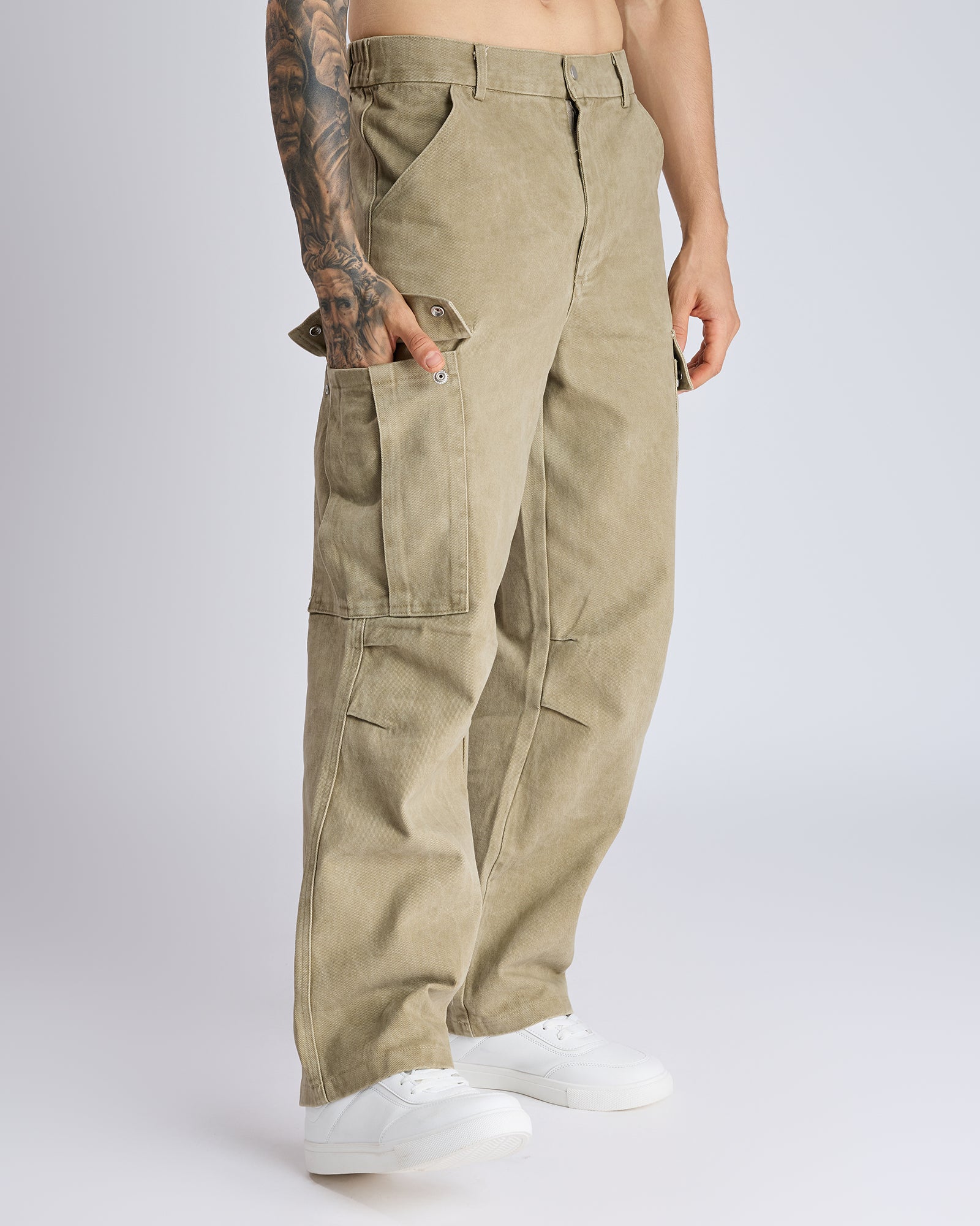 STRAIGHT-FIT CARGO PANTS
