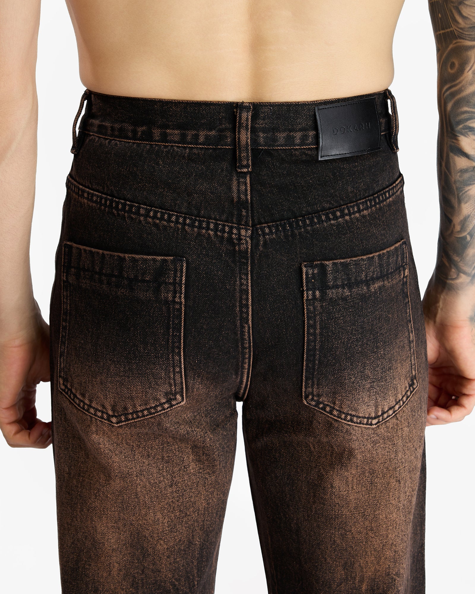 BLACK ACID WASH BAGGY JEANS