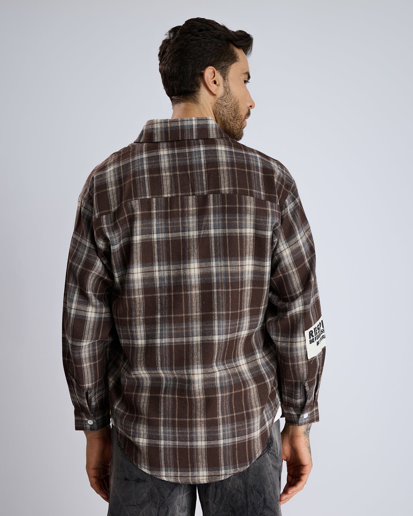 REBEL PATCHED FLANNEL SHIRT