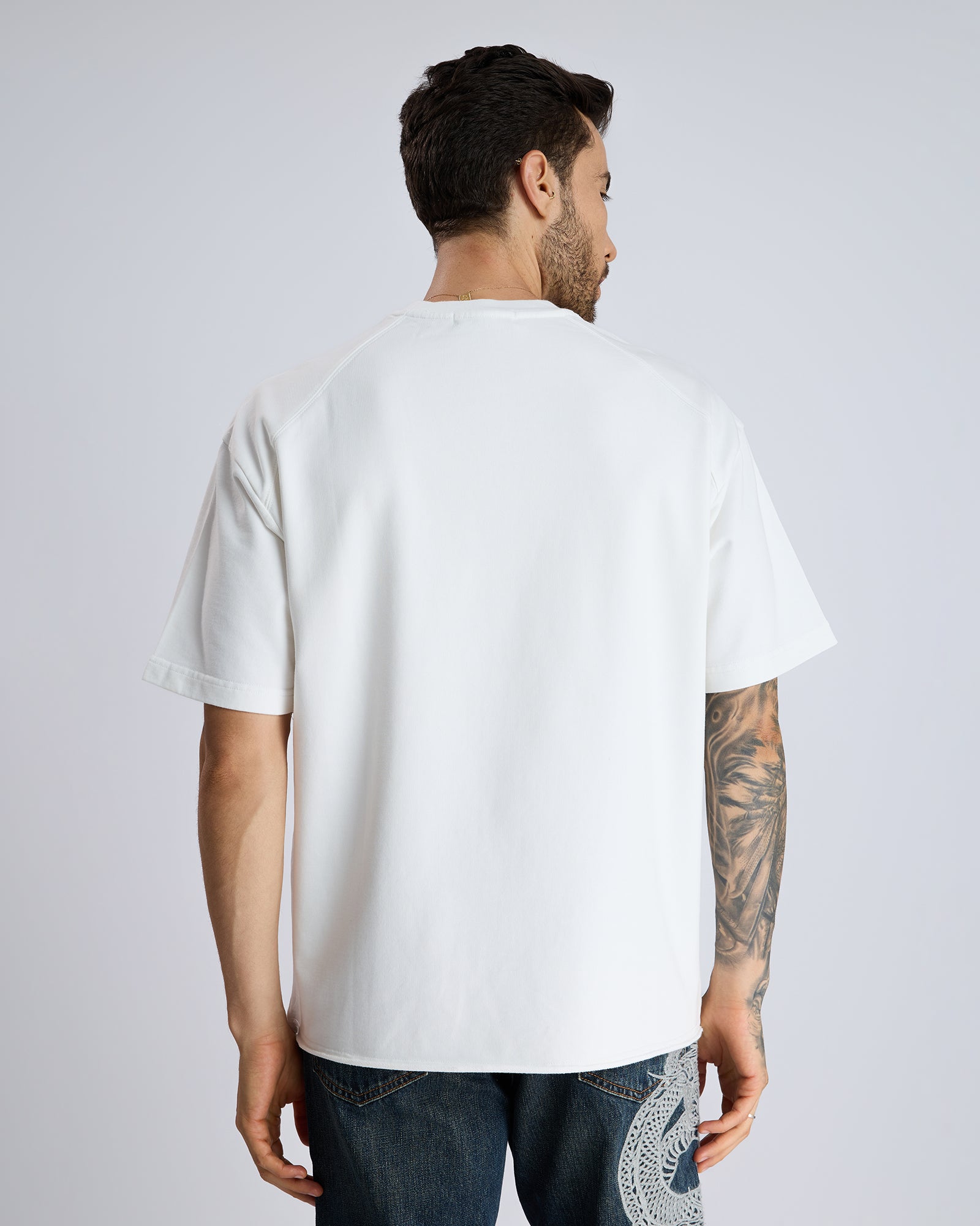 COTTON T-SHIRT WITH TONAL EMBROIDERY