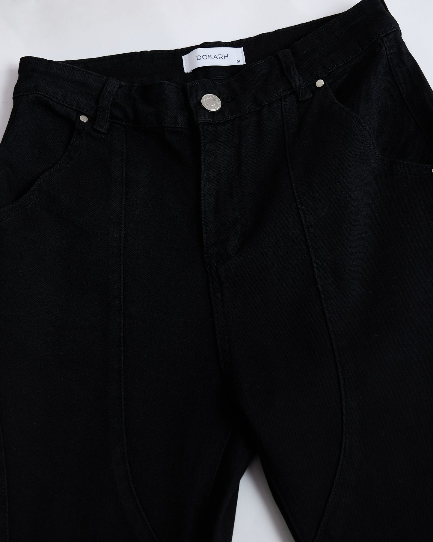 STRAIGHT-LEG JEANS WITH METAL STUD DETAIL