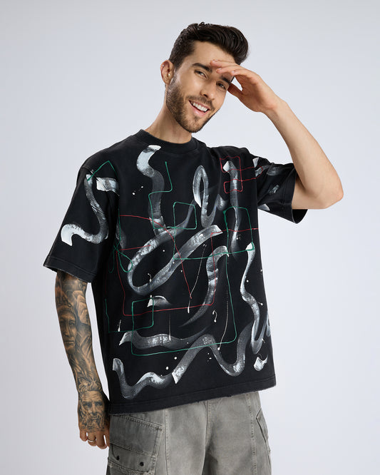ABSTRACT PAINTED GRAPHIC TEE