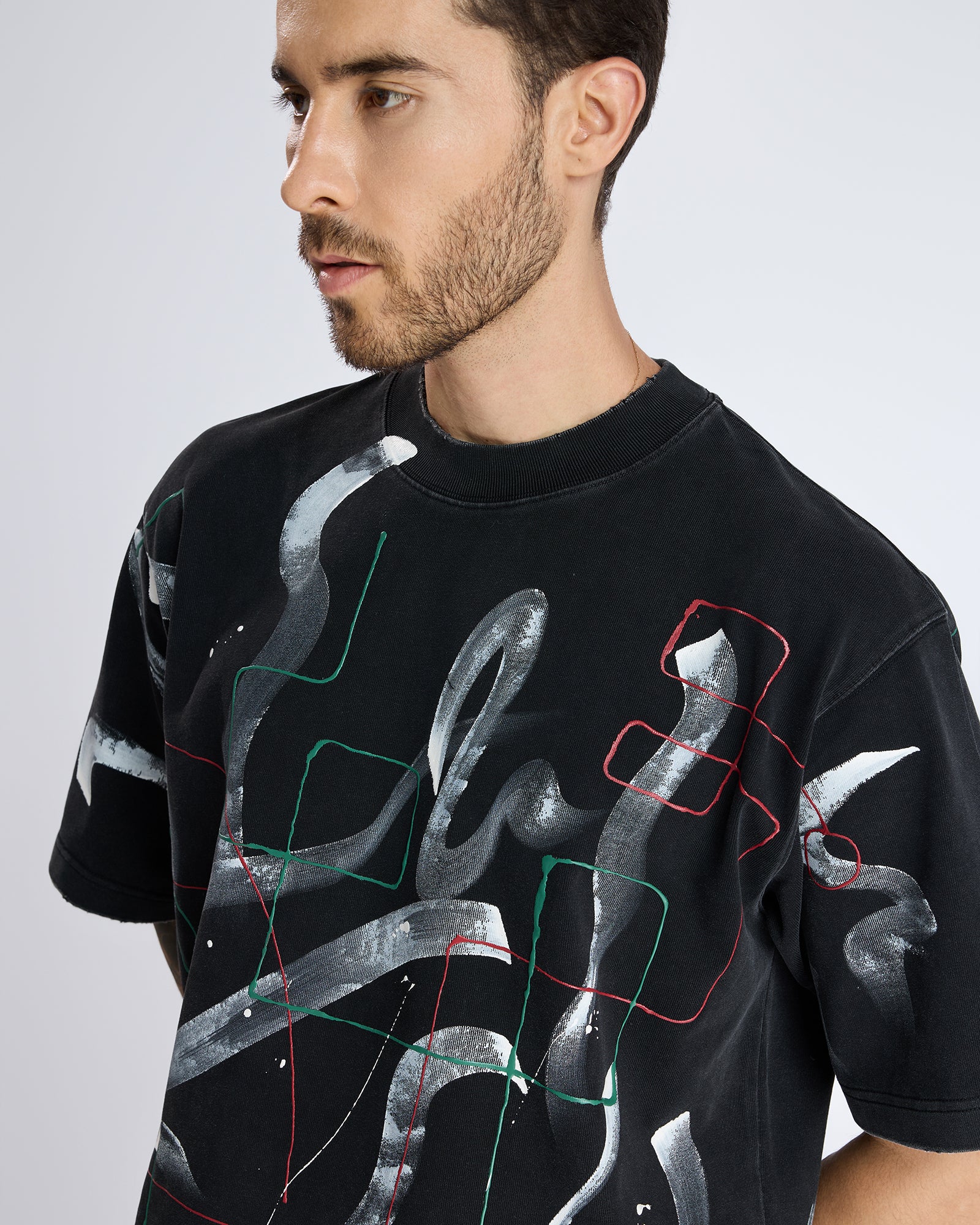 ABSTRACT PAINTED GRAPHIC TEE