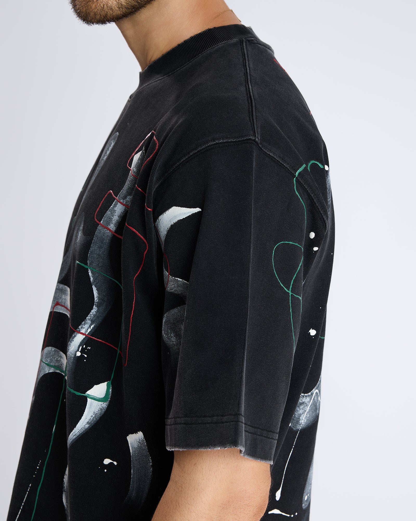 ABSTRACT PAINTED GRAPHIC TEE