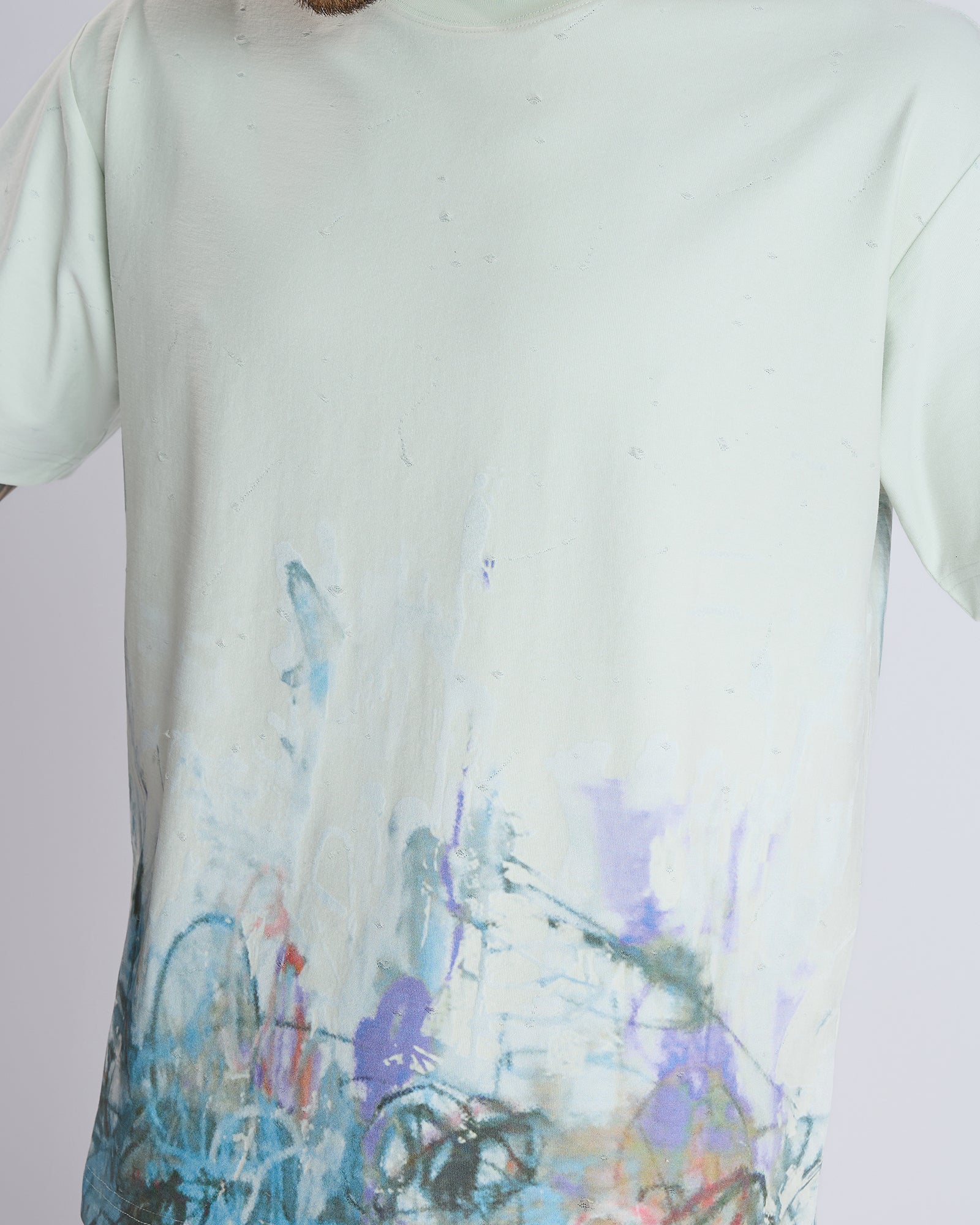 DISTRESSED ART PRINT T-SHIRT