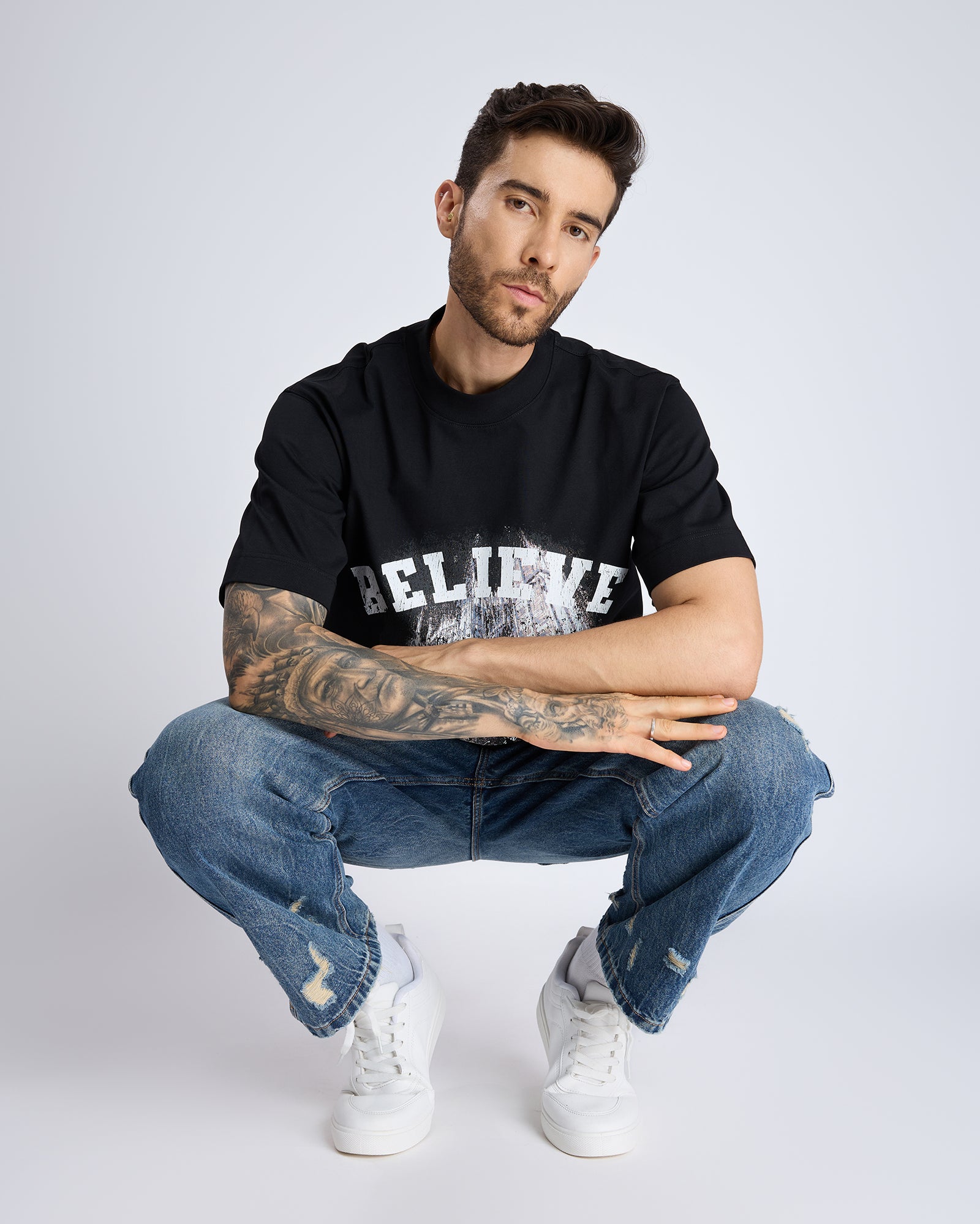 BELIEVE OVERSIZED GRAPHIC TEE