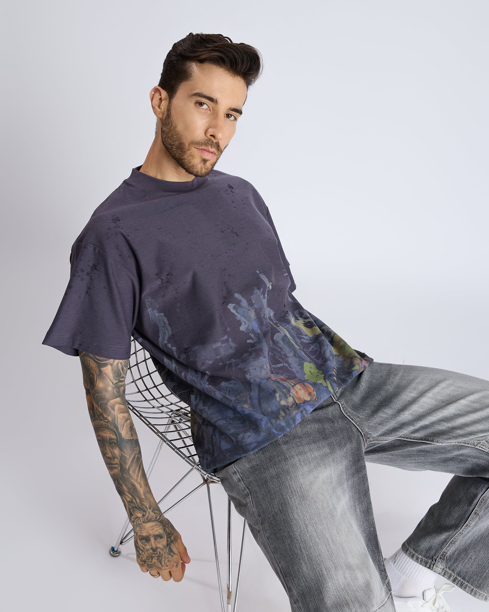 WASHED GRAPHIC PRINT T-SHIRT