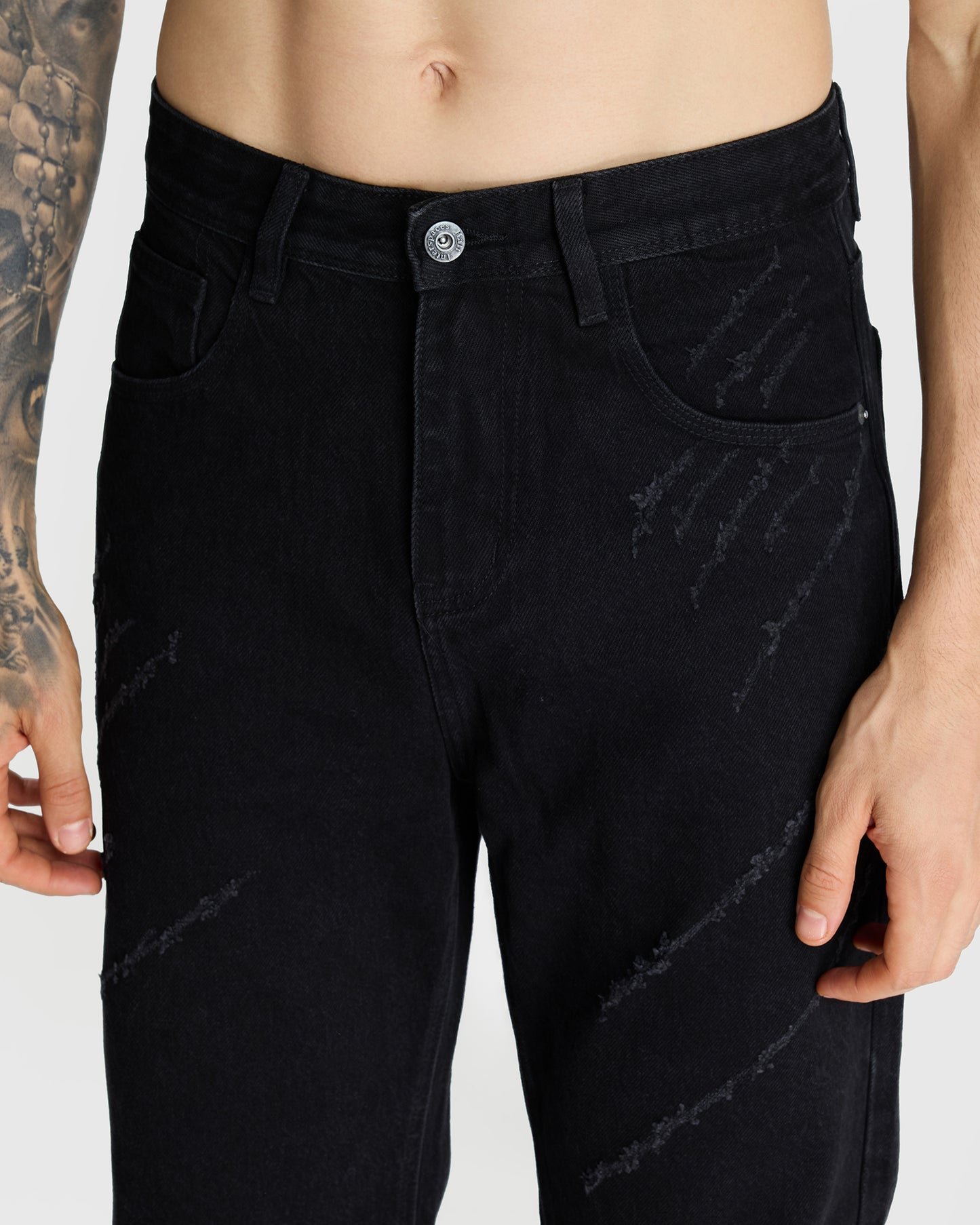 BASIC BAGGY BLACK DENIM JEANS