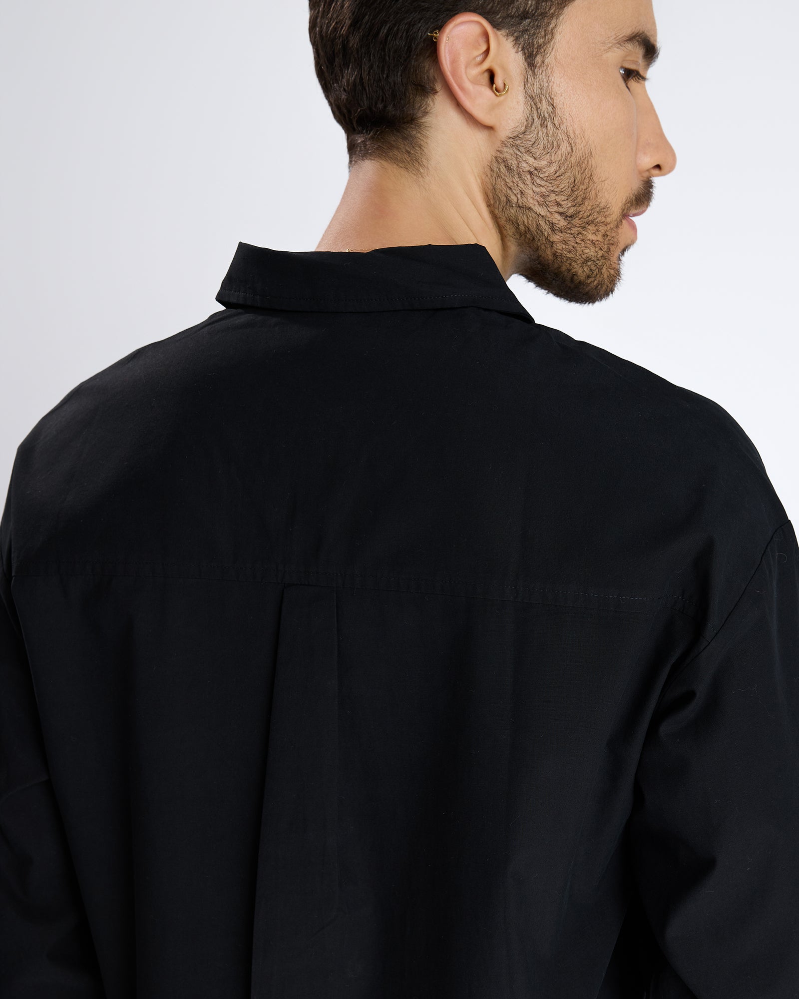 FOREST PRINT BLACK COTTON SHIRT