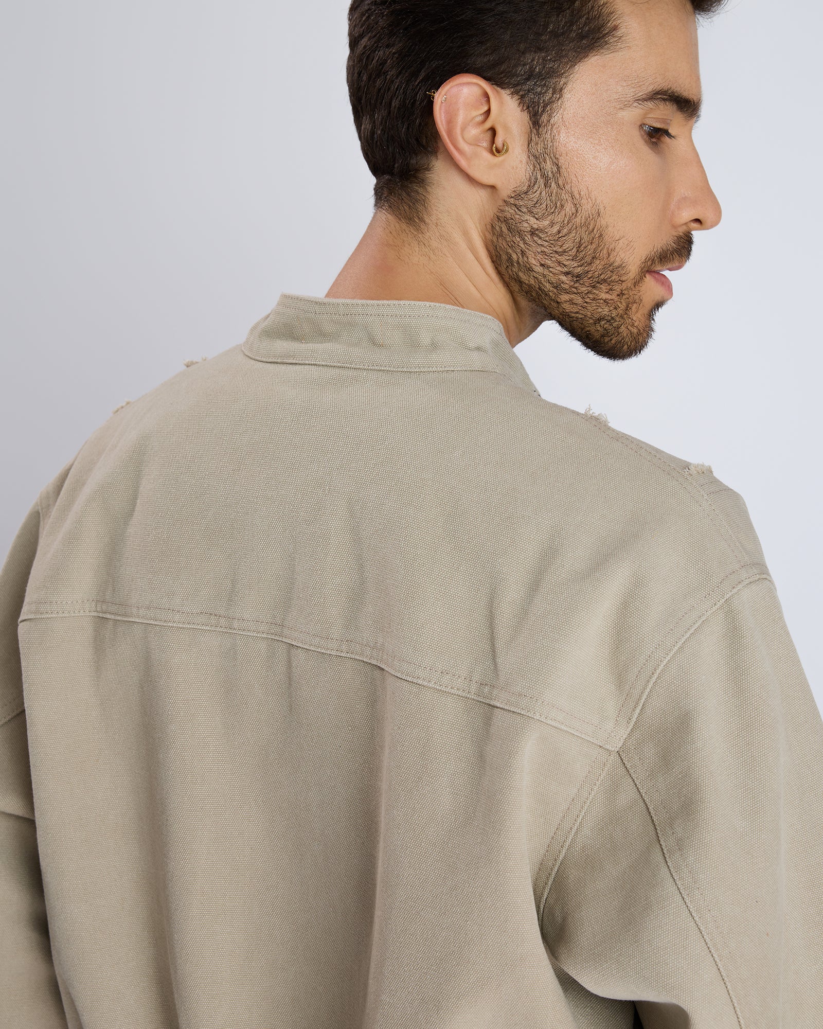 BEIGE ZIP JACKET by DOKARH