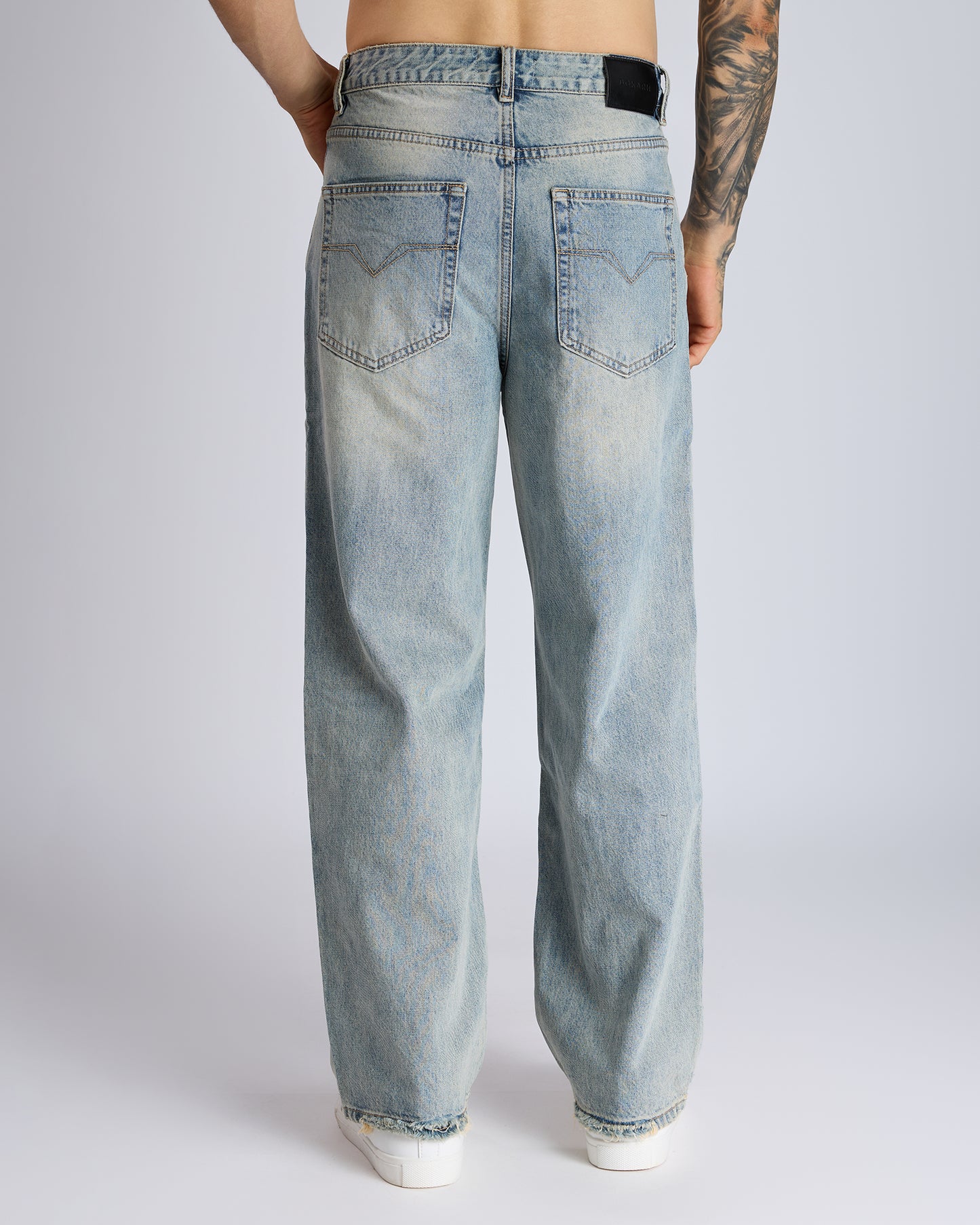 STRAIGHT-LEG DENIM JEANS