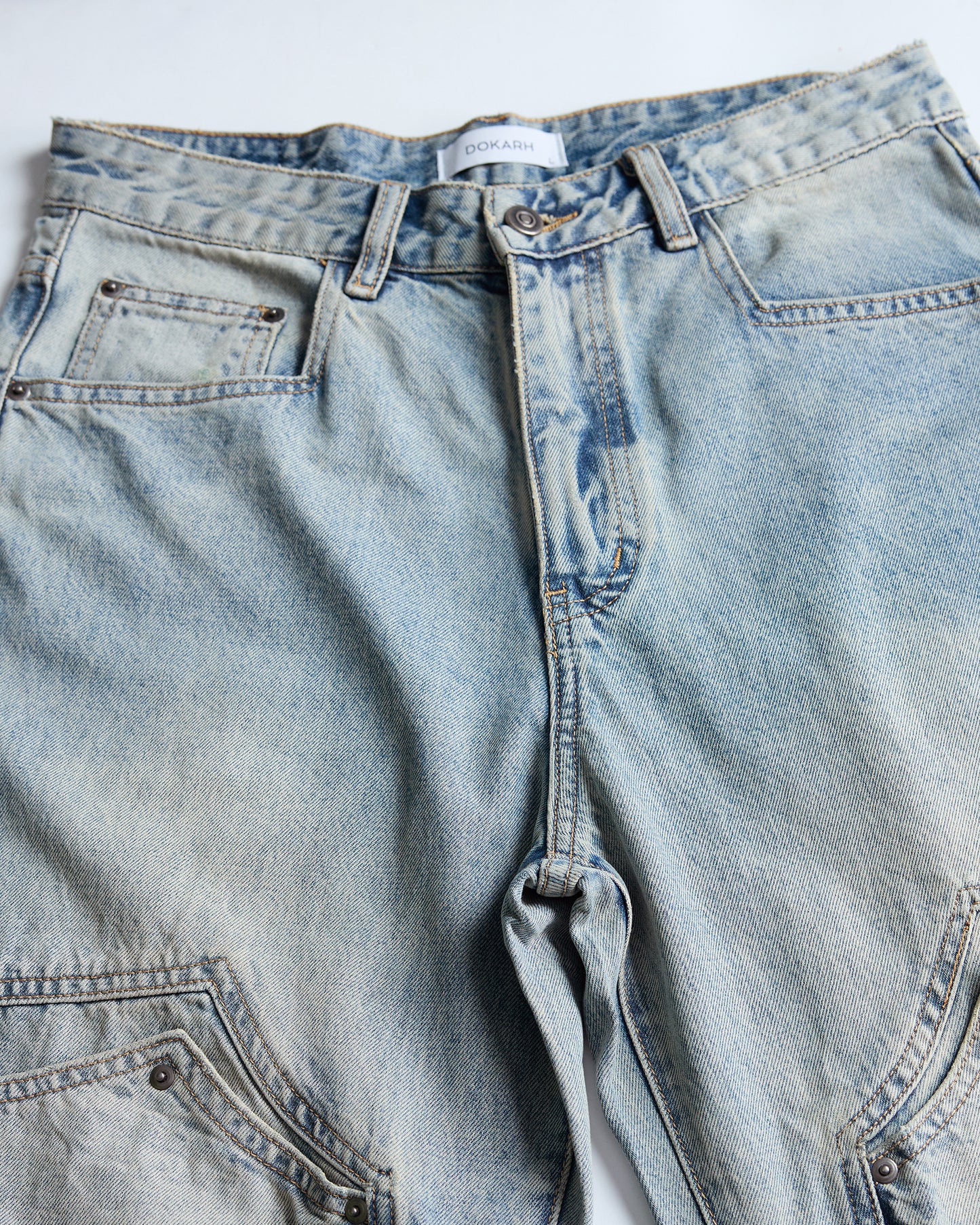 STRAIGHT-LEG DENIM JEANS