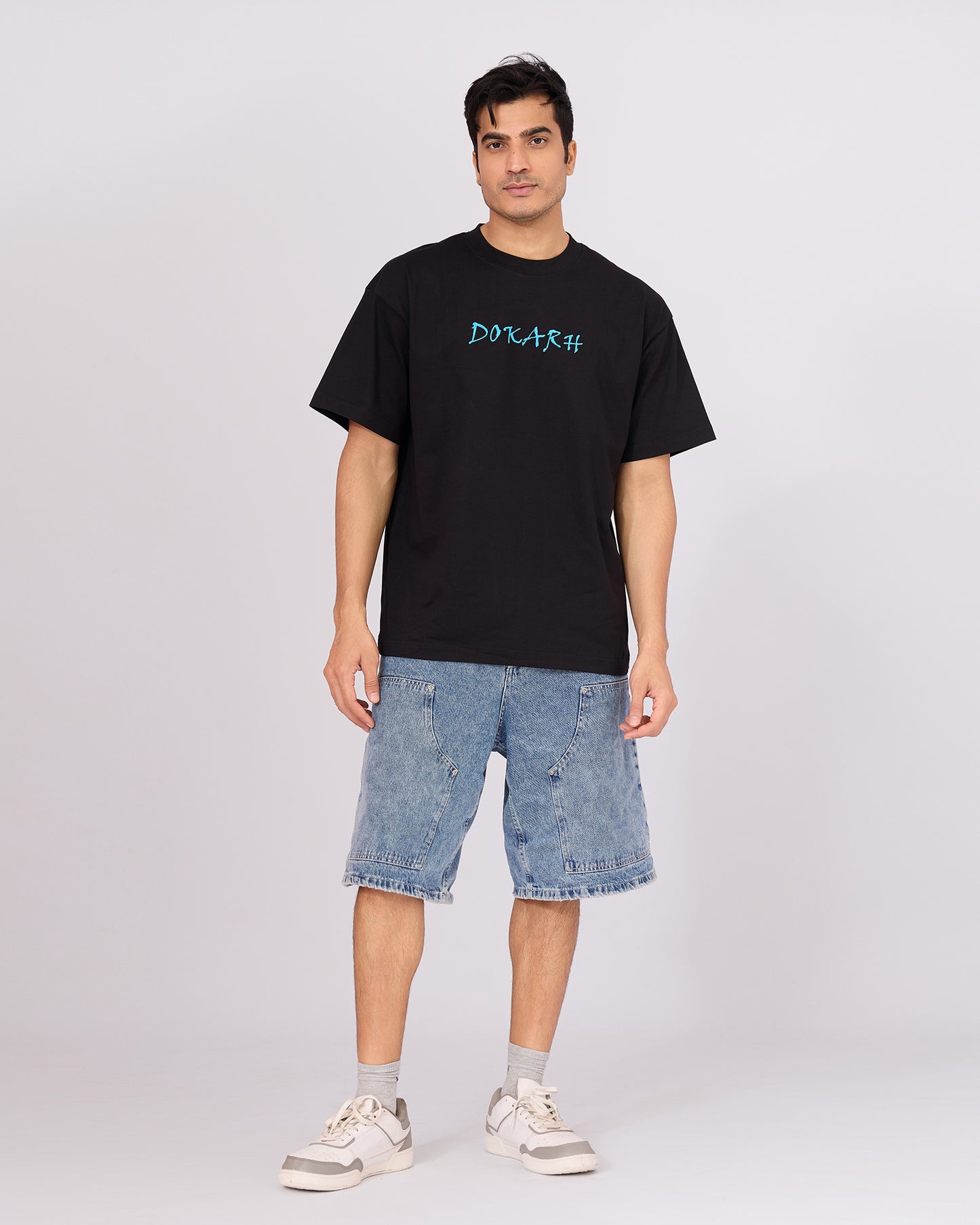BLACK FLORAL OVERSIZED T-SHIRT