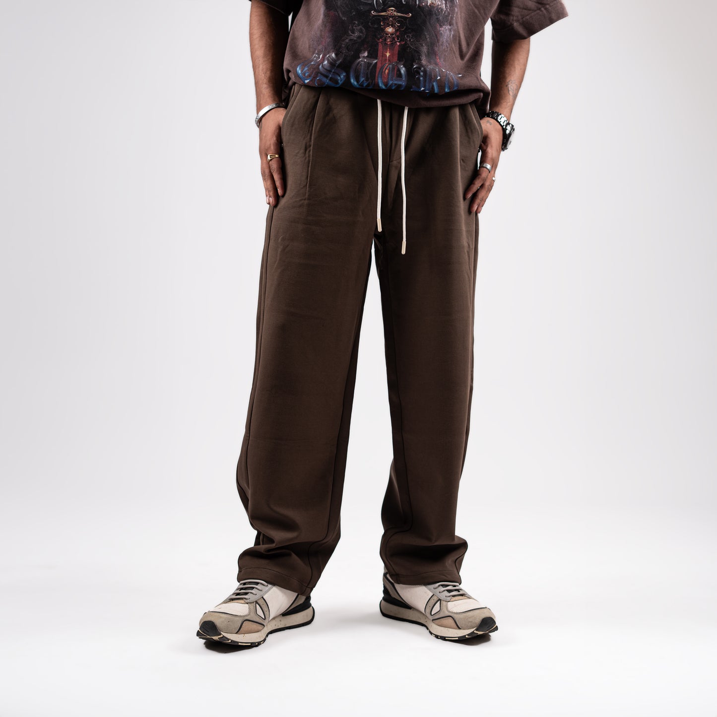 Earthy Tone Adjustable Hem Sweatpants