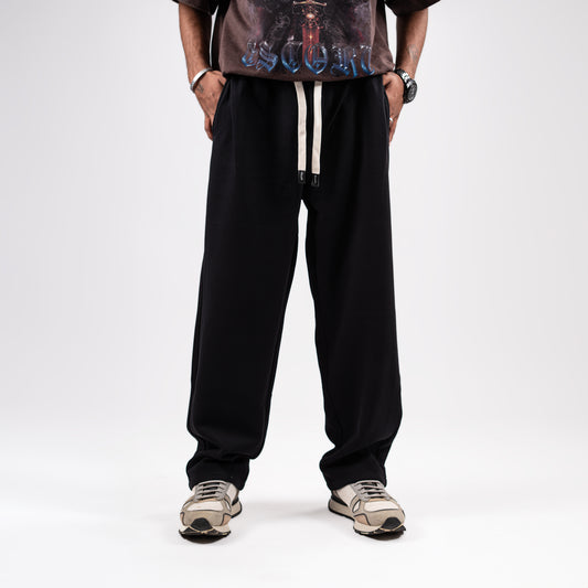 Black Essential Drawstring Sweatpants