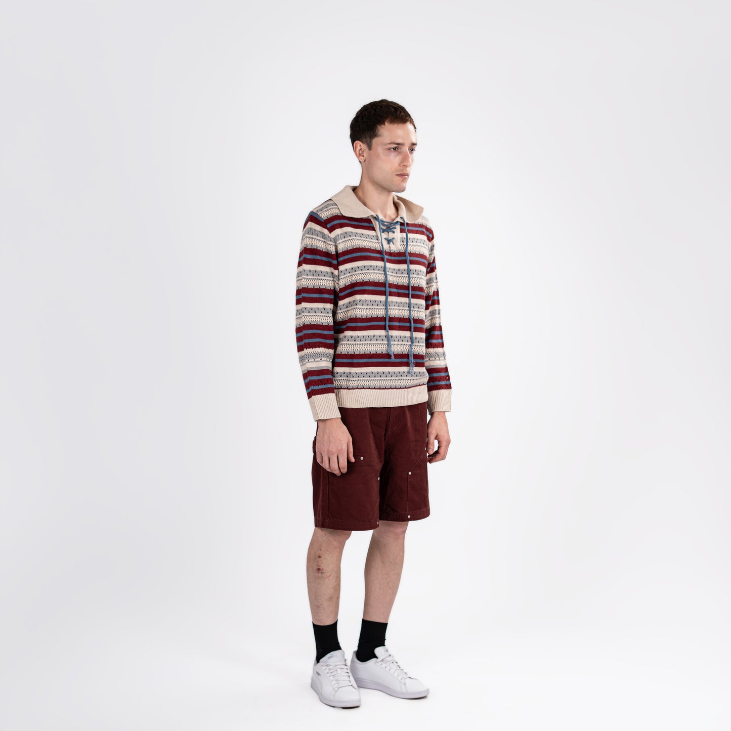 Burgundy Cargo Shorts