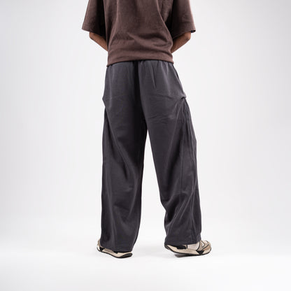 Charcoal wide-leg sweatpants