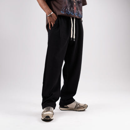 Black Essential Drawstring Sweatpants