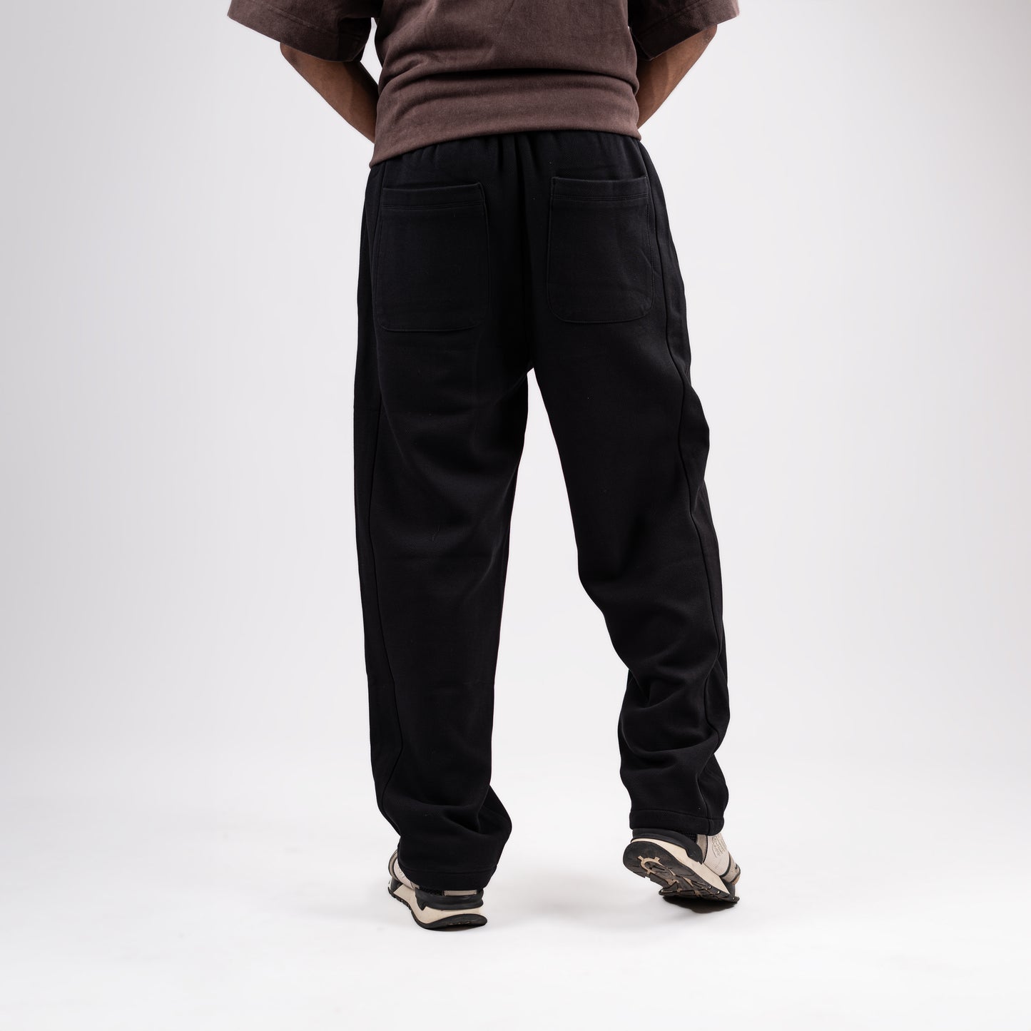 Black Essential Drawstring Sweatpants