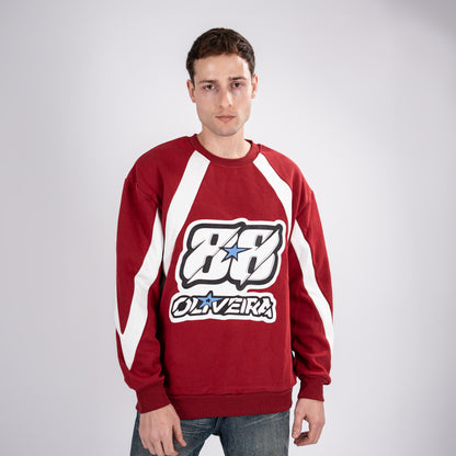 Maroon 340GSM Bold Stripe Sweatshirt