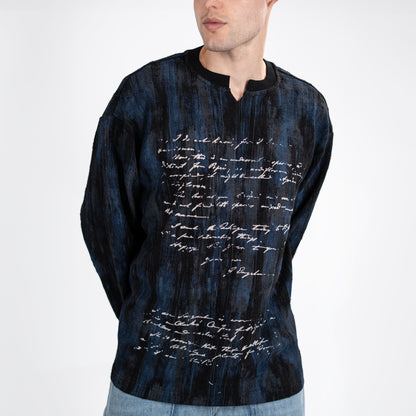 Men's Textured Script Shirt