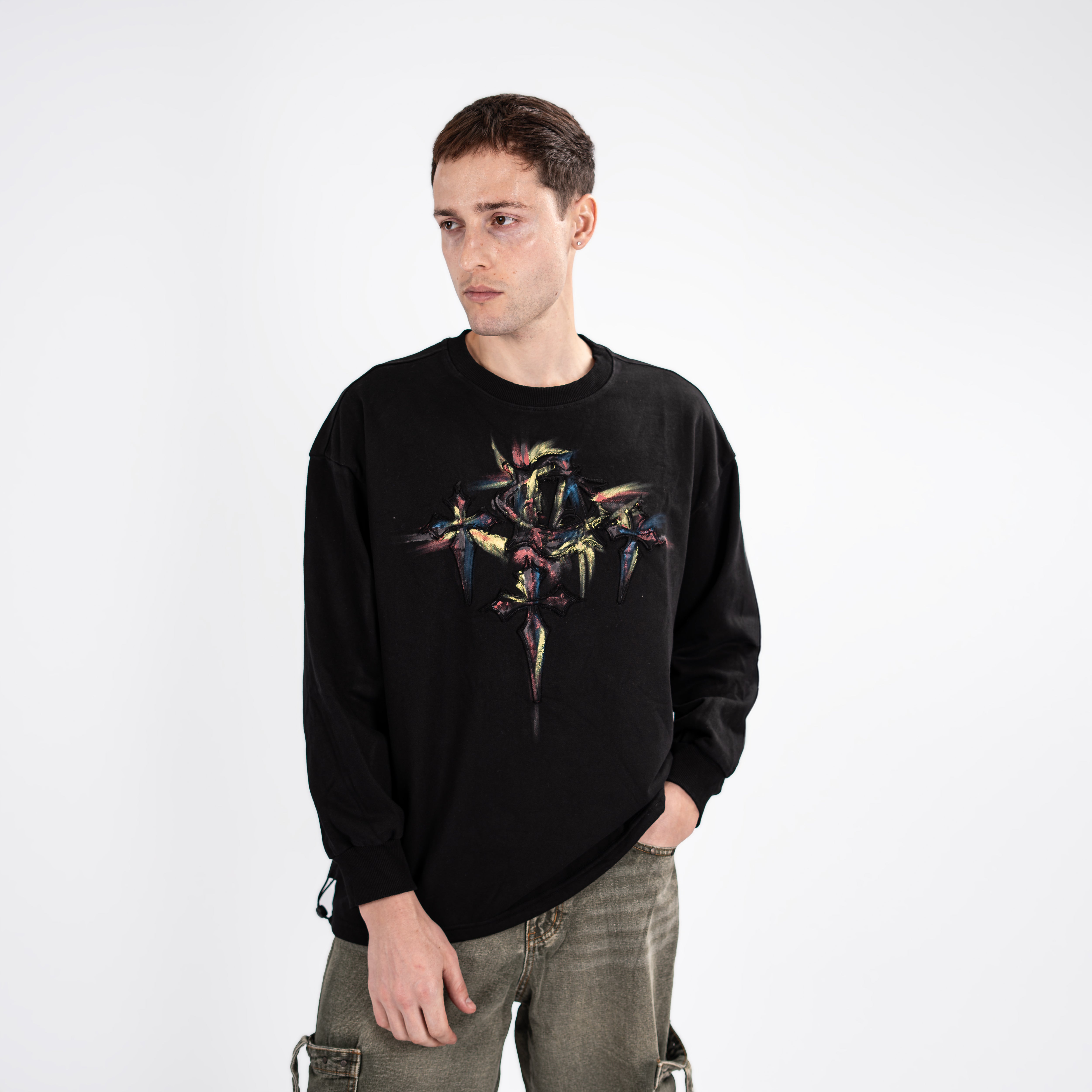 Graphic Printed Embroidery Sweatshirt