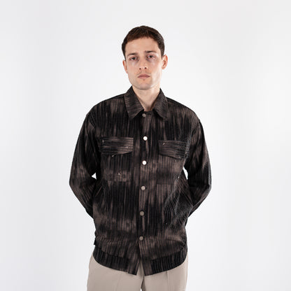 Men's Textured Star Embellished Shirt