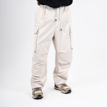 Cream White Cargo Pants