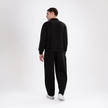 Black Polo Neck Sweatshirt