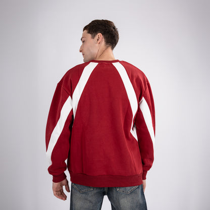 Maroon 340GSM Bold Stripe Sweatshirt