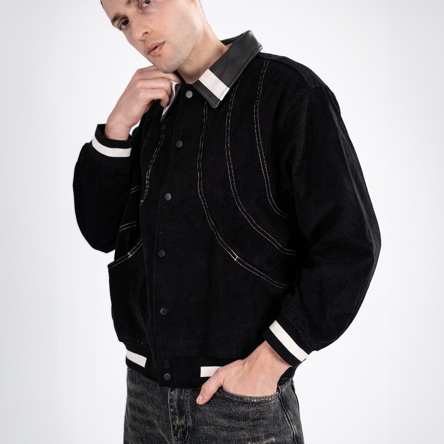 Men's Black Varsity Jacket