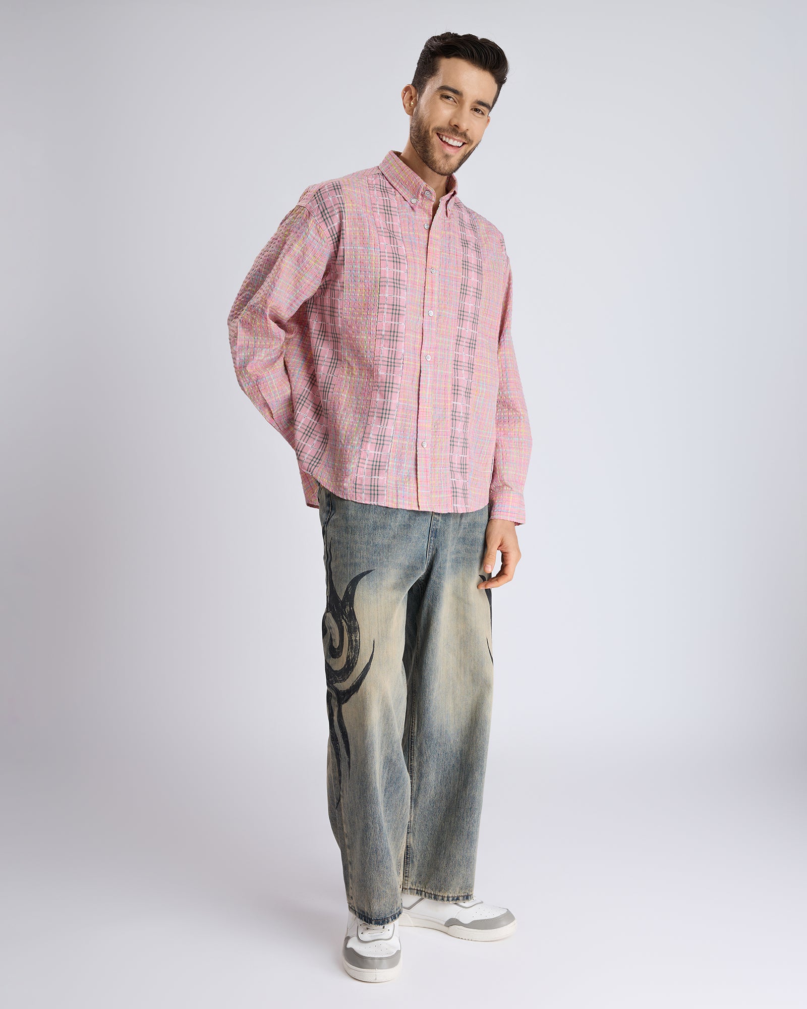 TEXTURED CHECK SHIRT