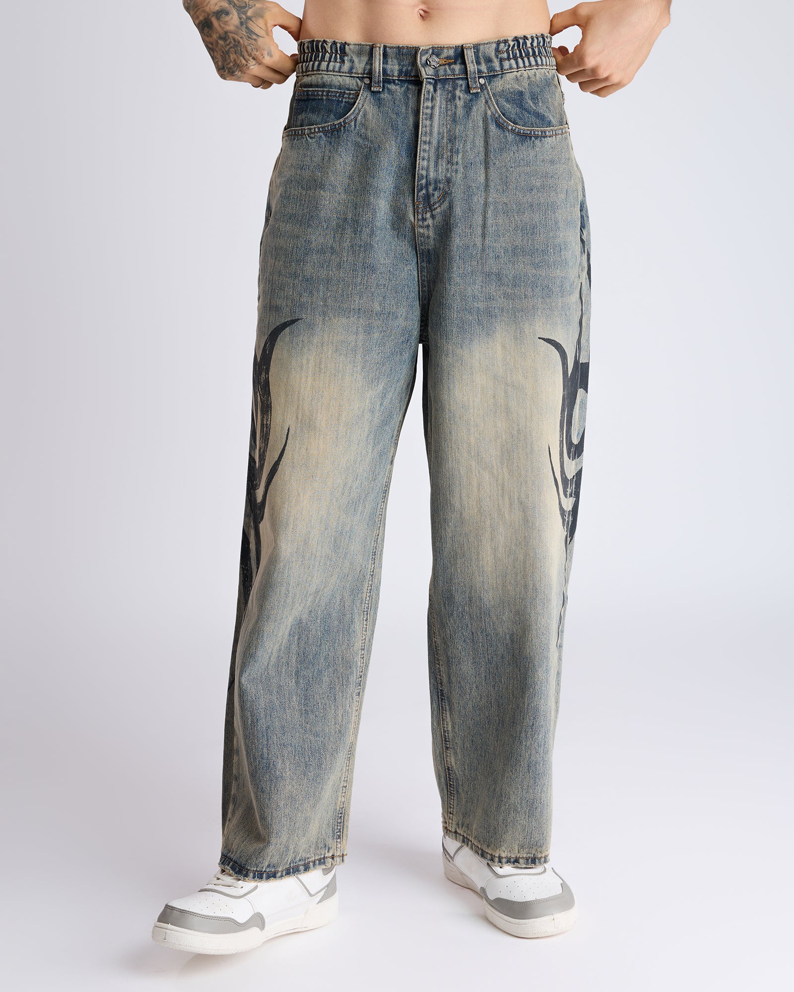 WASHED BAGGY JEANS
