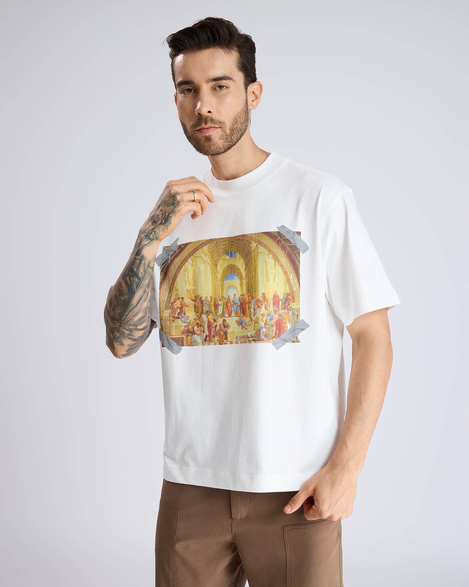 TAPED PRINT T-SHIRT