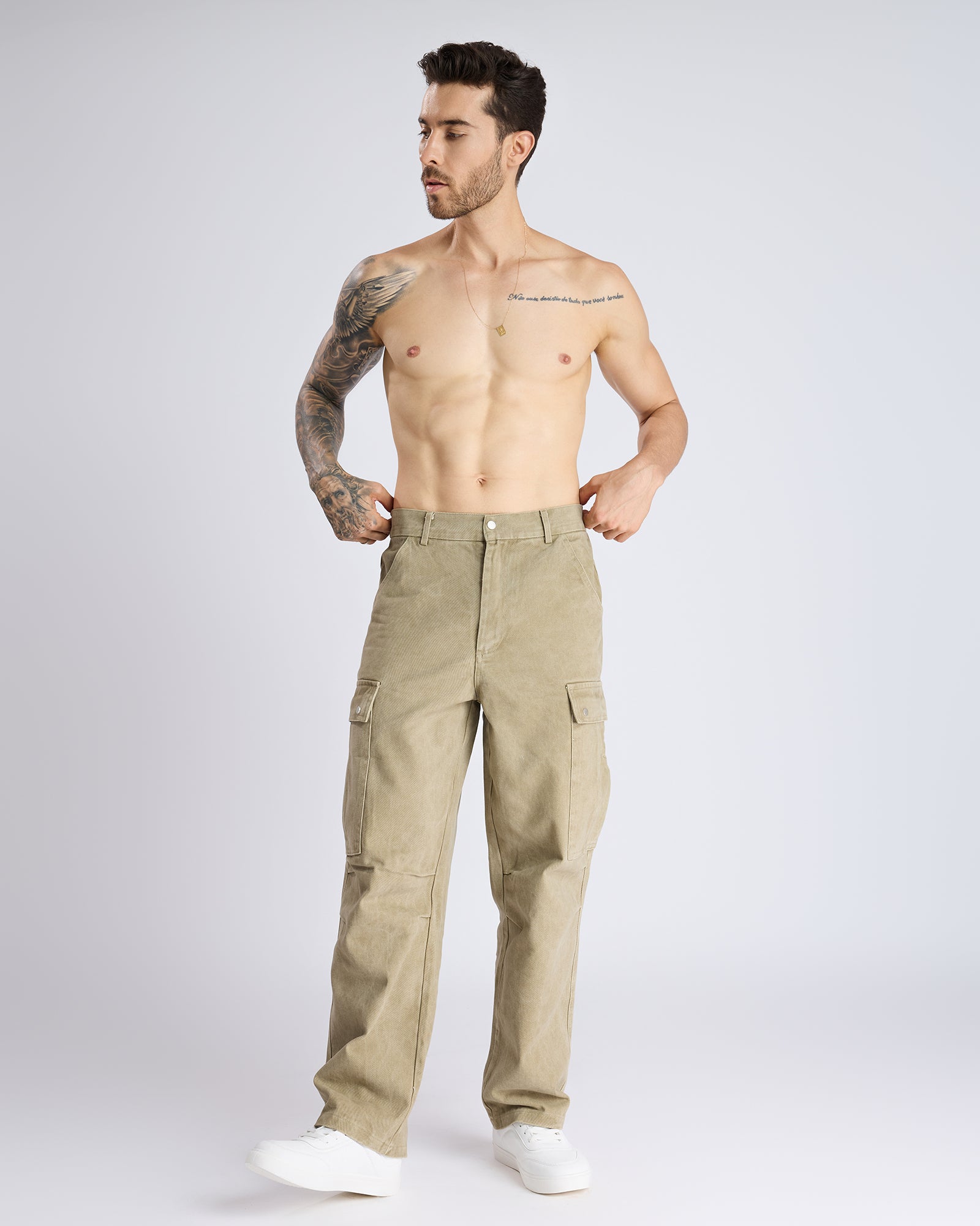 STRAIGHT-FIT CARGO PANTS