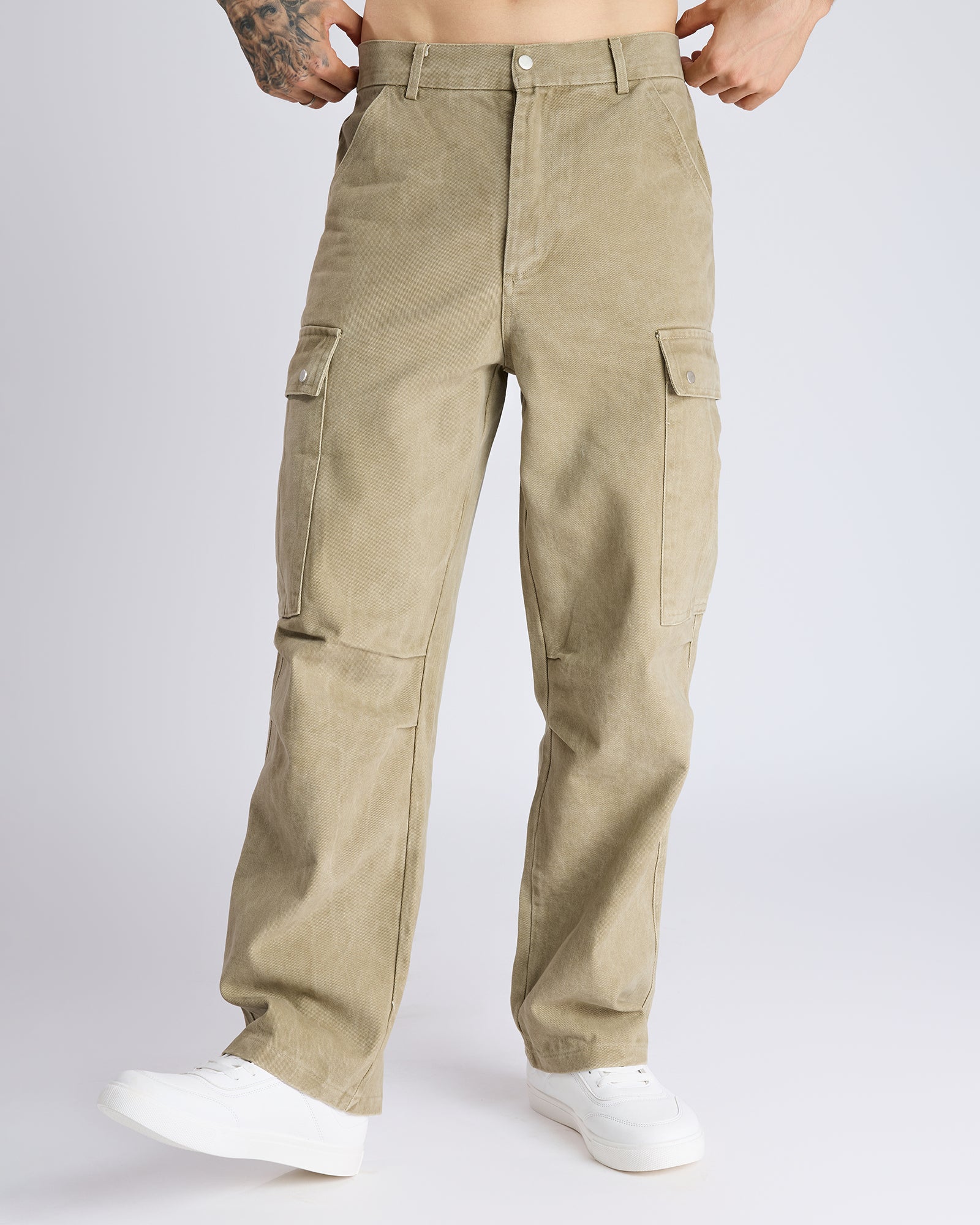 STRAIGHT-FIT CARGO PANTS
