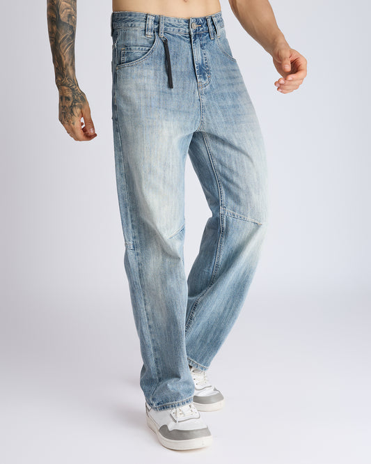 WASHED RELAXED DENIM JEANS