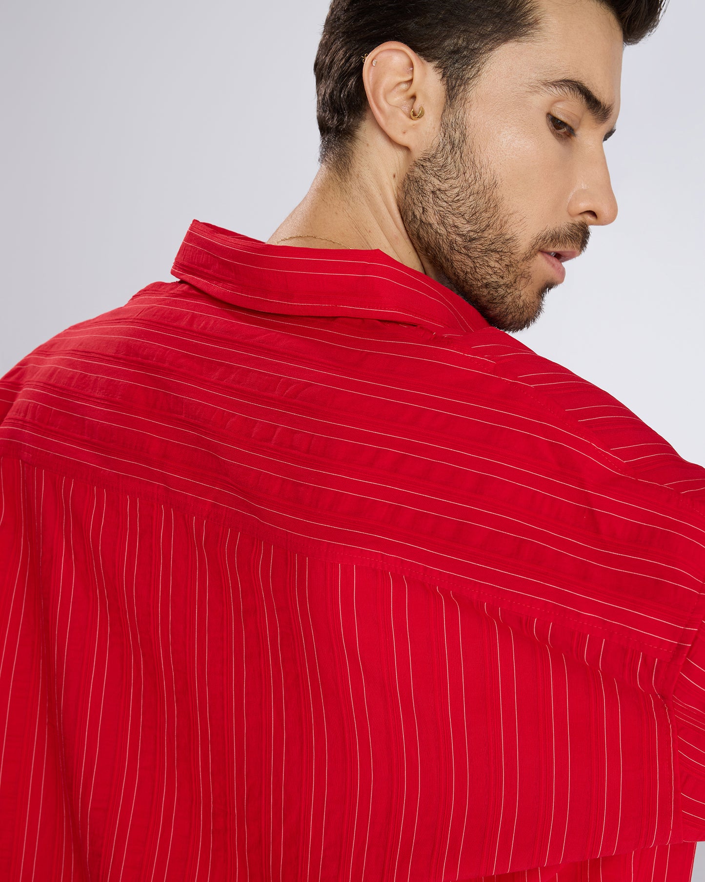EMBROIDERED STRIPED SHIRT