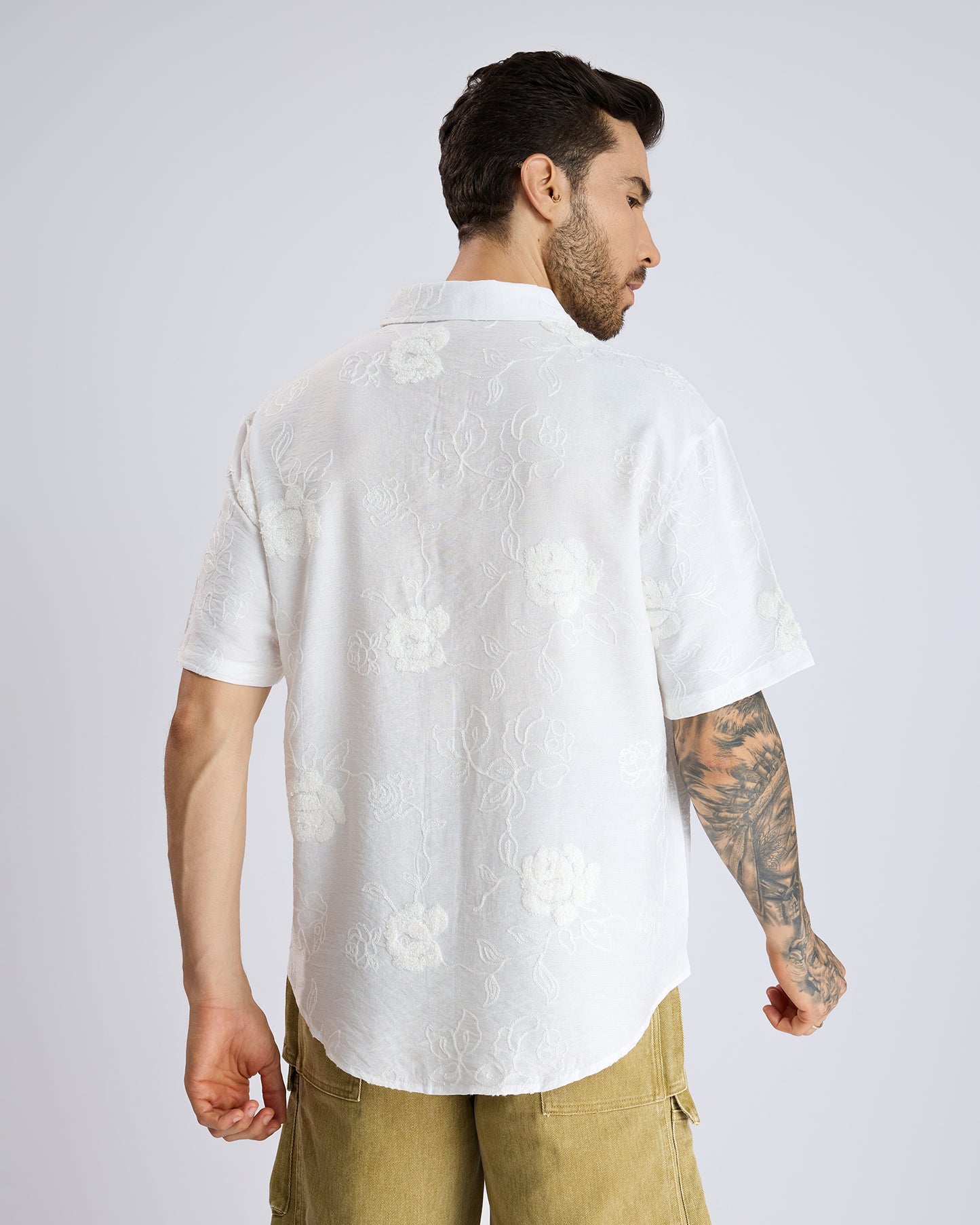 TEXTURED FLORAL SHIRT
