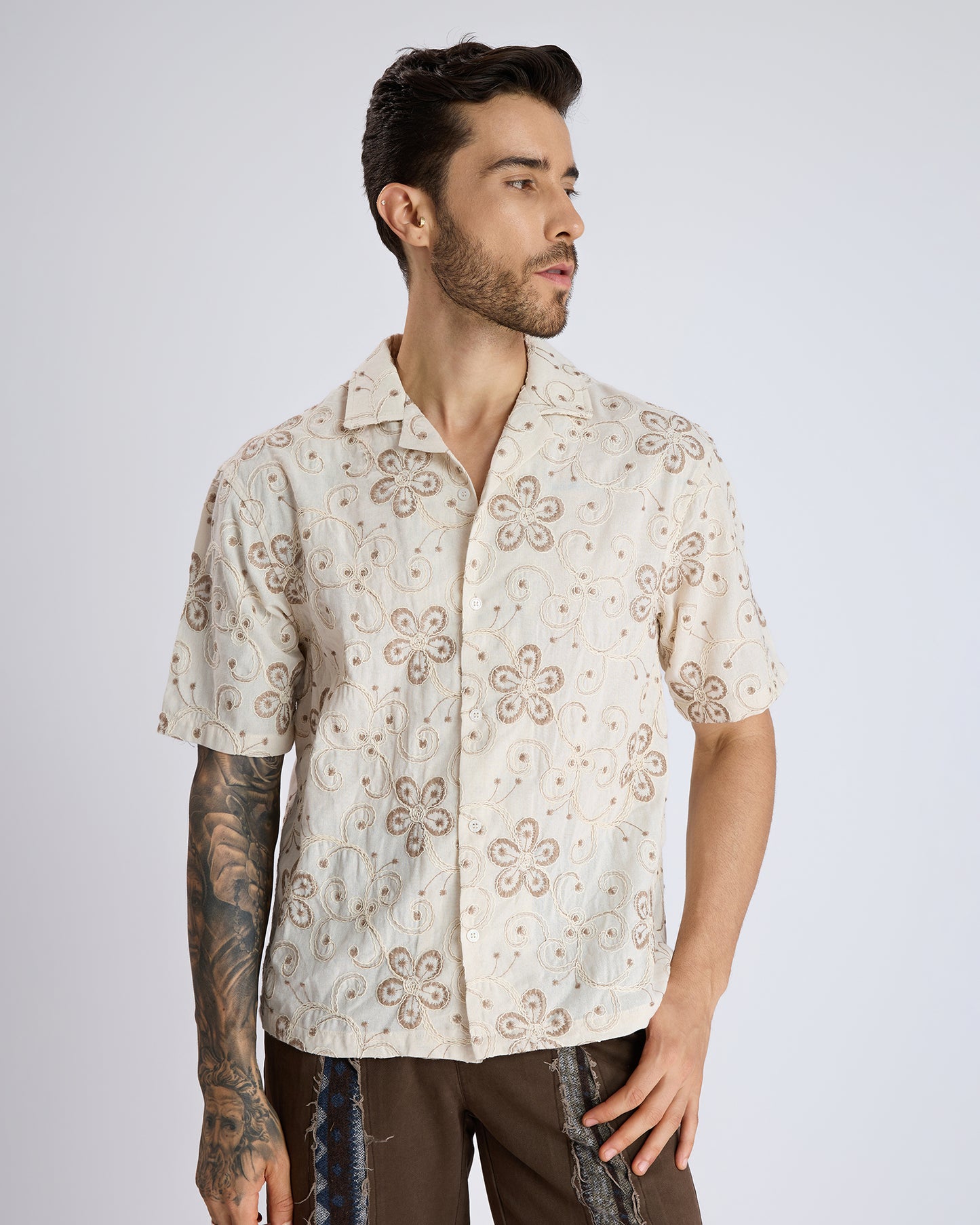 FLORAL EMBROIDERED SHIRT