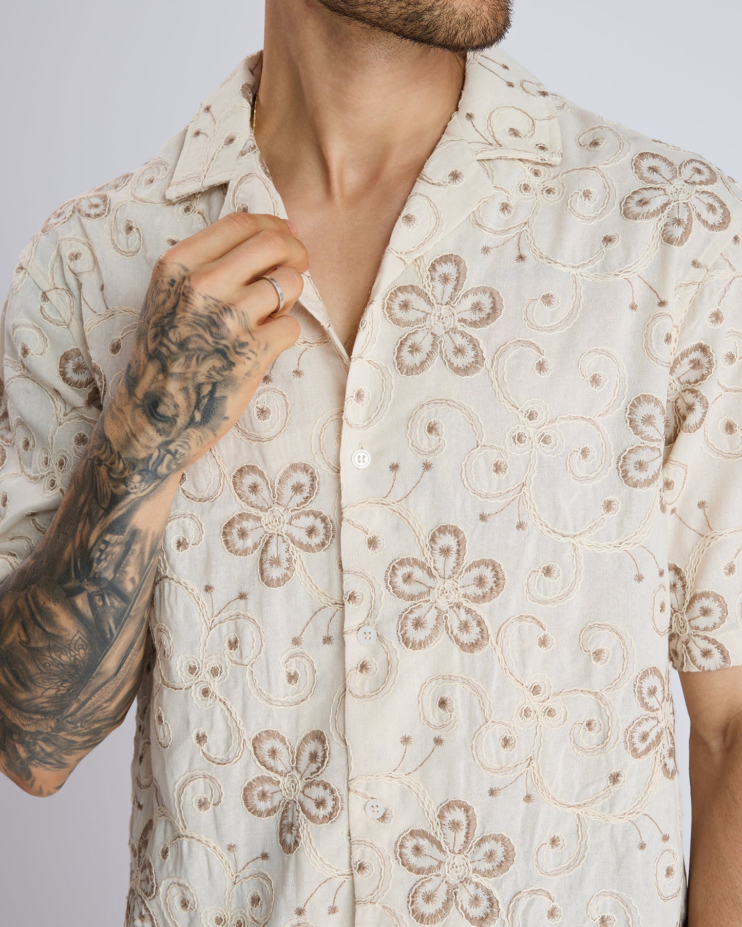 FLORAL EMBROIDERED SHIRT