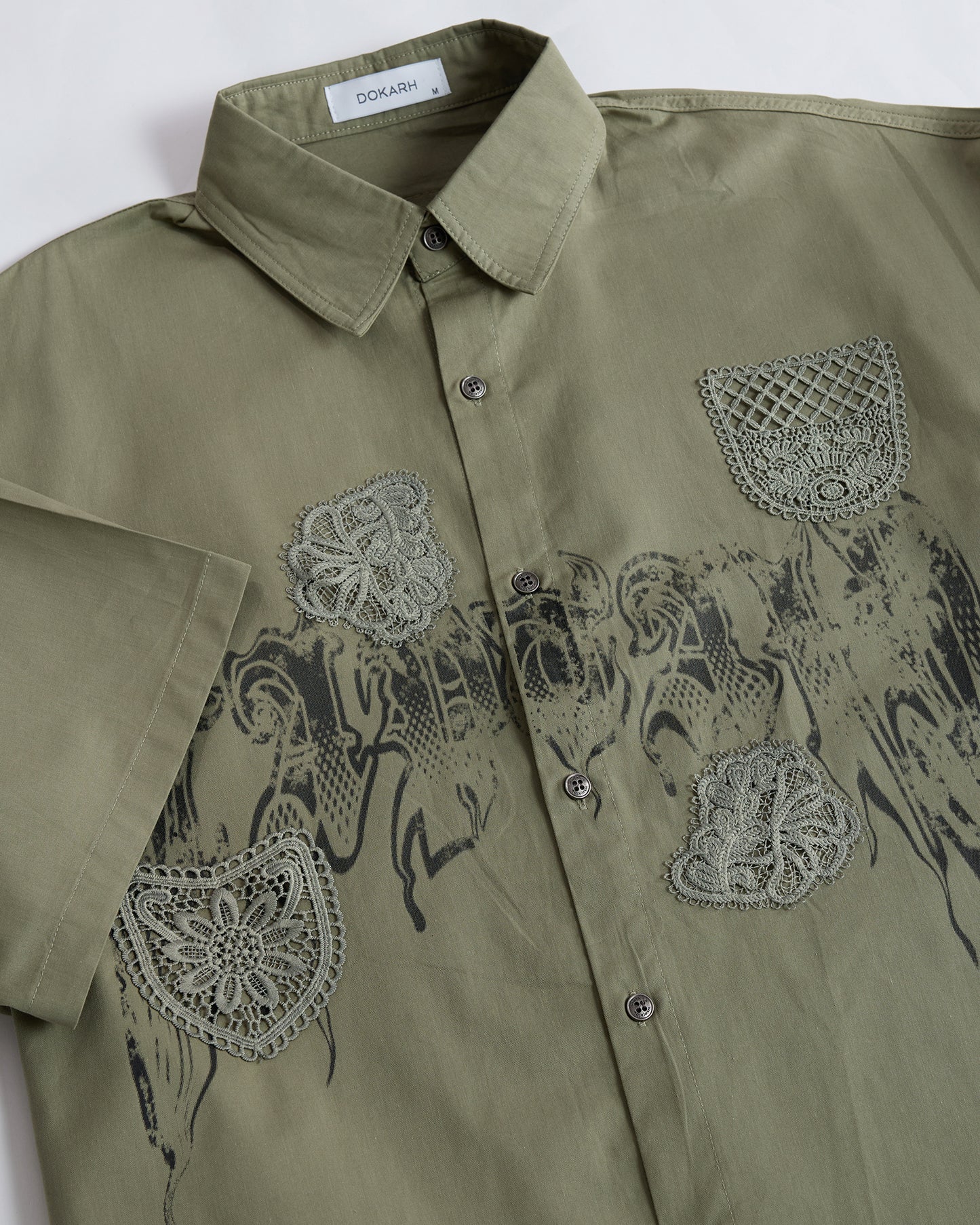 EMBROIDERED SHIRT WITH ABSTRACT DETAIL