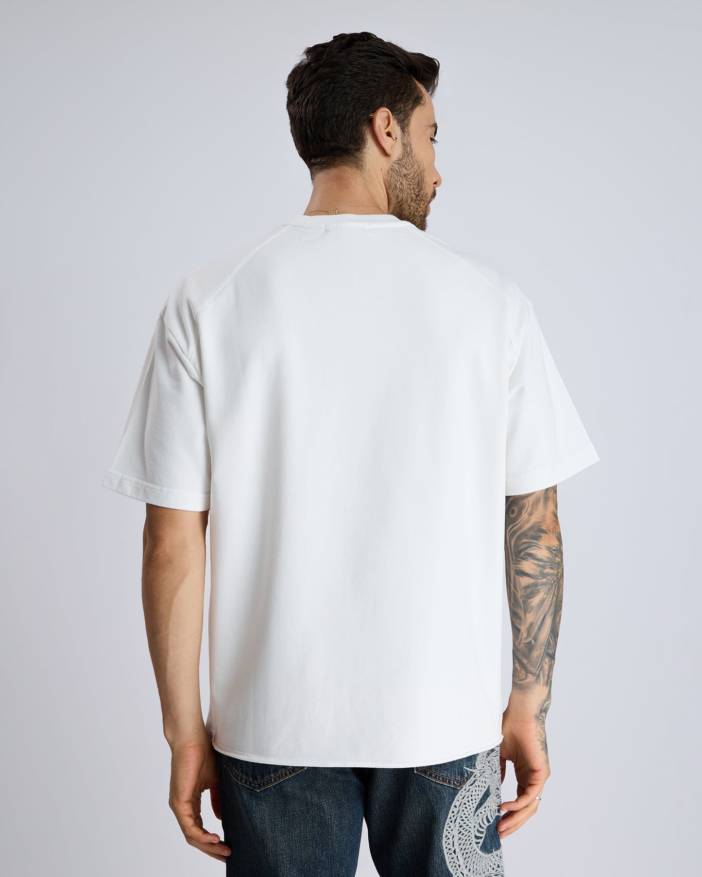 COTTON T-SHIRT WITH TONAL EMBROIDERY