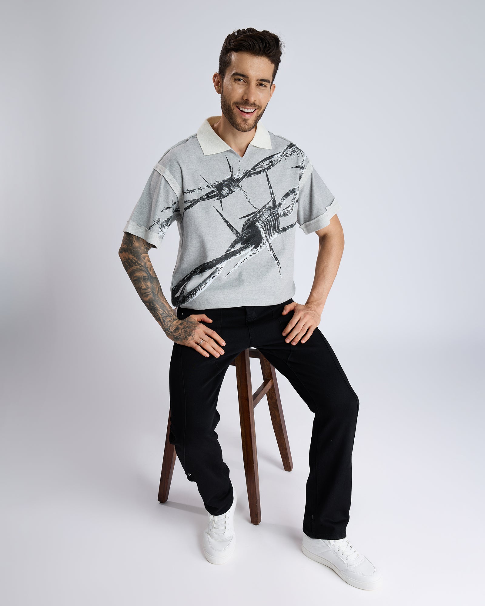 TEXTURED POLO T-SHIRT
