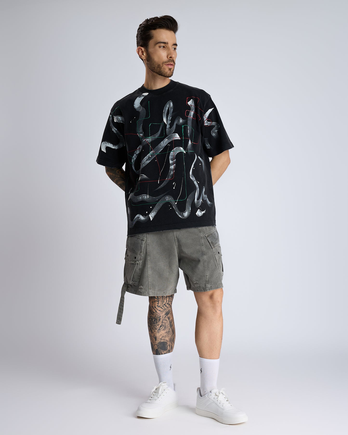 ABSTRACT PAINTED GRAPHIC TEE