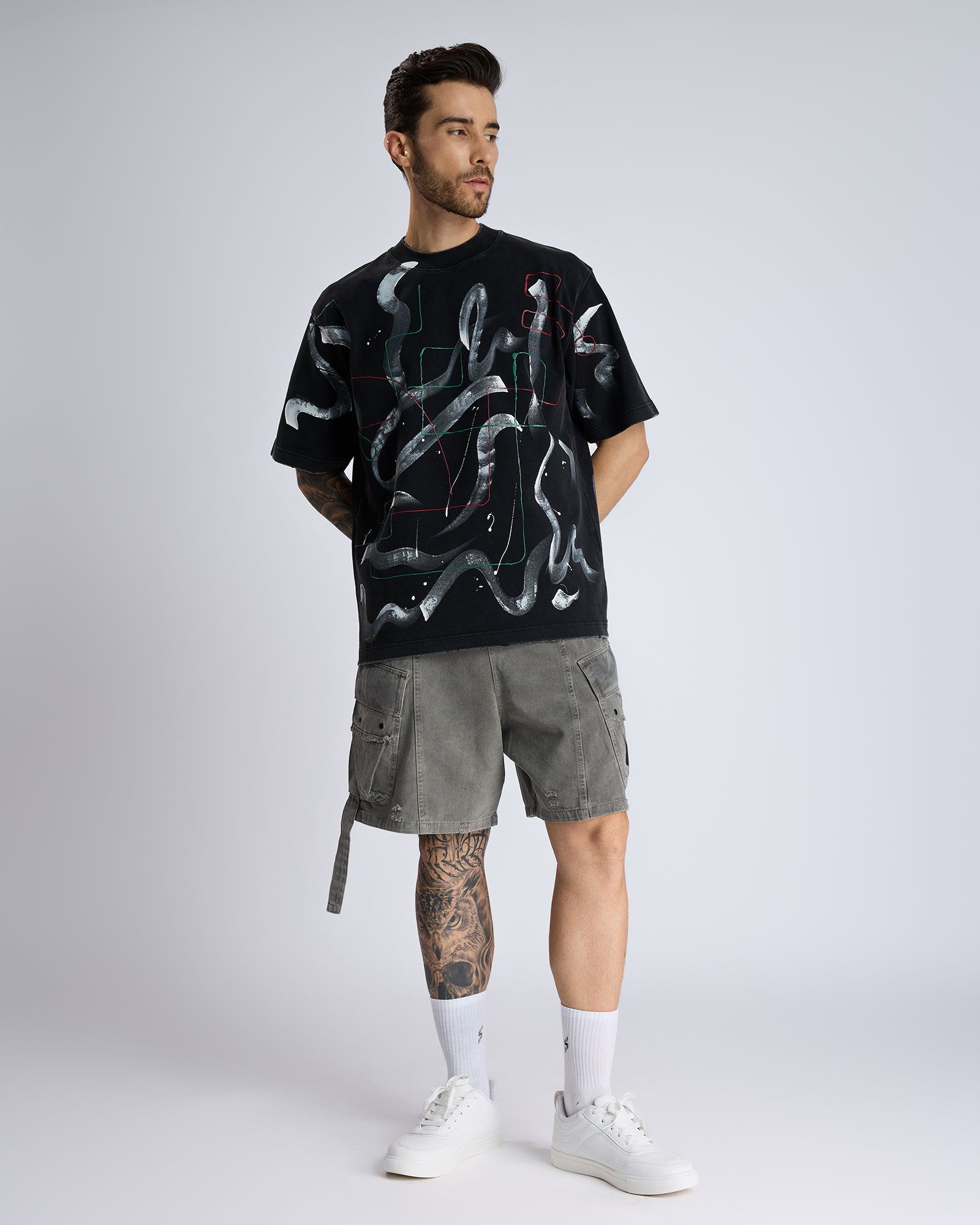 ABSTRACT PAINTED GRAPHIC TEE
