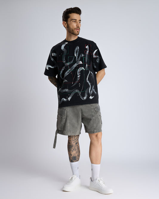 ABSTRACT PAINTED GRAPHIC TEE