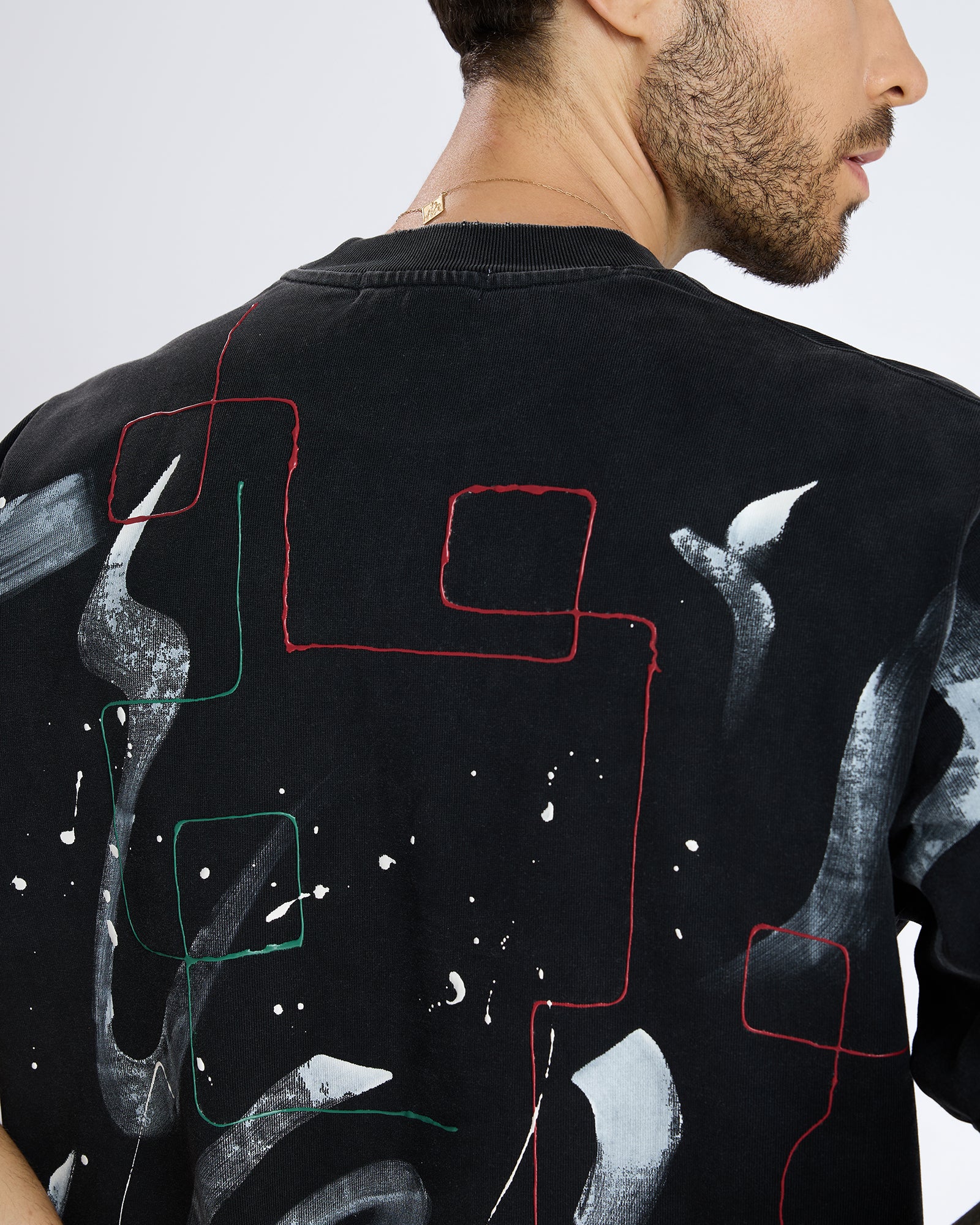 ABSTRACT PAINTED GRAPHIC TEE